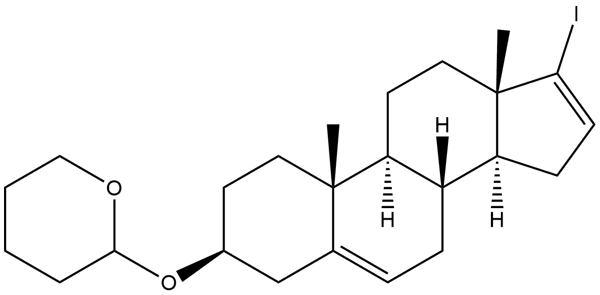 2H-Pyran, tetrahydro-2-[[(3β)-17-iodoandrosta-5,16-dien-3-yl]oxy]- (9CI)