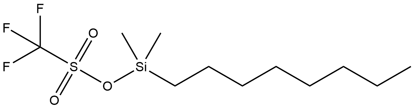 Methanesulfonic acid, 1,1,1-trifluoro-, dimethyloctylsilyl ester Structure