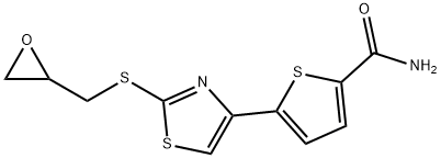 2-Thiophenecarboxamide, 5-[2-[(2-oxiranylmethyl)thio]-4-thiazolyl]- Structure