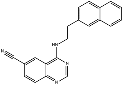 6-Quinazolinecarbonitrile, 4-[[2-(2-naphthalenyl)ethyl]amino]- Structure