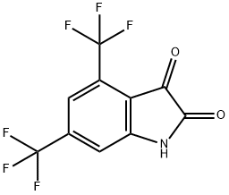 1H-Indole-2,3-dione, 4,6-bis(trifluoromethyl)- 化学構造式