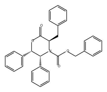 4-Morpholinecarboxylic acid, 2-oxo-5,6-diphenyl-3-(phenylmethyl)-, phenylmethyl ester, (3R,5R,6S)-