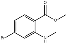 Benzoic acid, 4-bromo-2-(methylamino)-, methyl ester Struktur