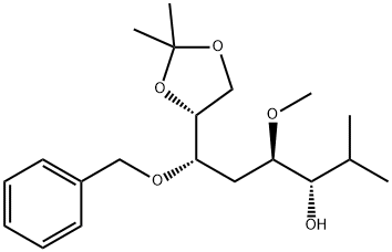 D-allo-Octitol, 1,2,5-trideoxy-2-methyl-4-O-methyl-7,8-O-(1-methylethylidene)-6-O-(phenylmethyl)- Struktur