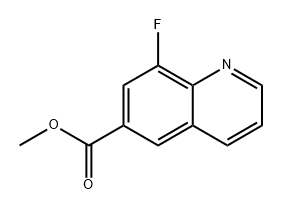 6-Quinolinecarboxylic acid, 8-fluoro-, methyl ester Struktur