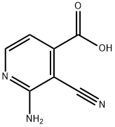 4-Pyridinecarboxylic acid, 2-amino-3-cyano- Struktur