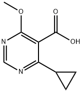 4-环丙基-6-甲氧基嘧啶-5-羧酸,1367982-34-0,结构式