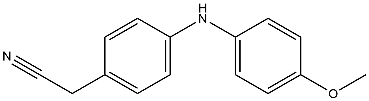 4-[(4-Methoxyphenyl)amino]benzeneacetonitrile Struktur