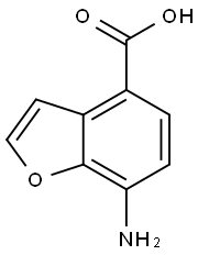 7-氨基-4-苯并呋喃甲酸 结构式