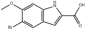 5-溴-6-甲氧基-1H-吲哚-2-羧酸, 136818-55-8, 结构式