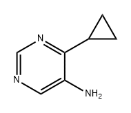 5-Pyrimidinamine, 4-cyclopropyl- Struktur