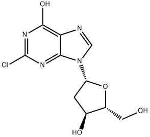2-クロロ-2′-デオキシイノシン 化学構造式