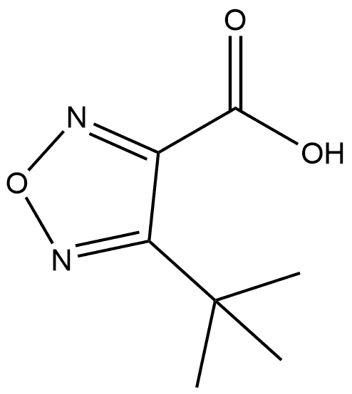 4-(叔丁基)-1,2,5-噁二唑-3-甲酸, 1368355-35-4, 结构式
