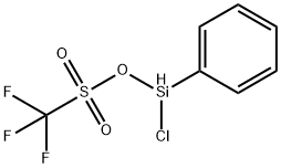 Methanesulfonic acid, 1,1,1-trifluoro-, chlorophenylsilyl ester Structure