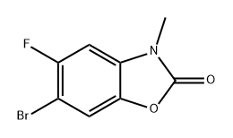 2(3H)-Benzoxazolone, 6-bromo-5-fluoro-3-methyl-,1368707-84-9,结构式