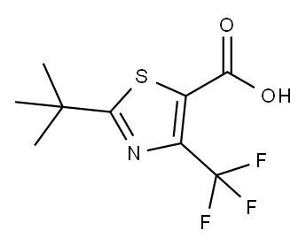 2-tert-butyl-4-(trifluoromethyl)-1,3-thiazole-5-carb
oxylic acid 结构式