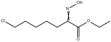 Heptanoic acid, 7-chloro-2-(hydroxyimino)-, ethyl ester Struktur