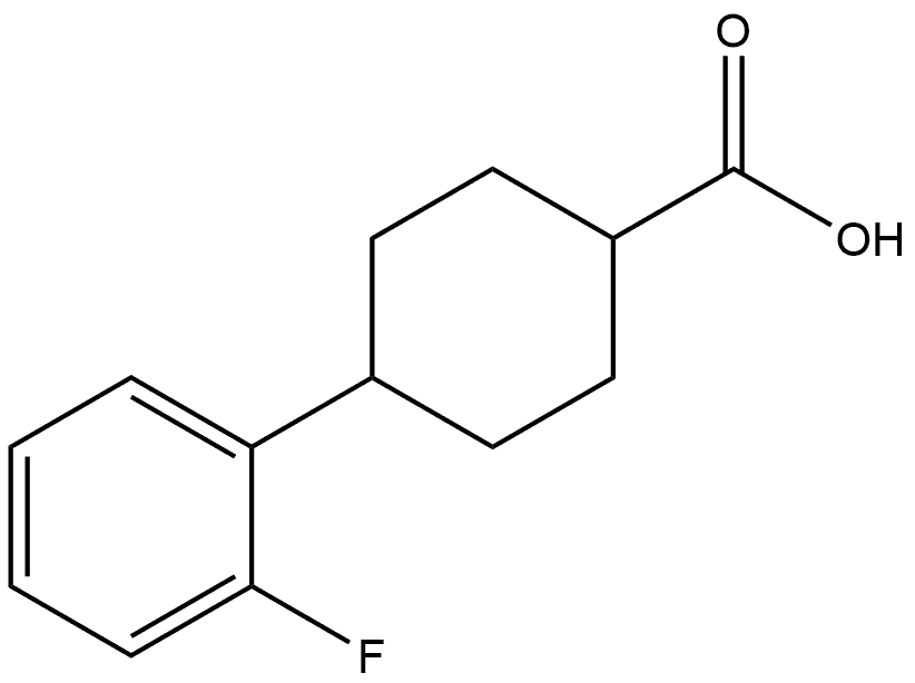 4-(2-Fluorophenyl)cyclohexanecarboxylic acid Structure