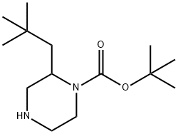 tert-butyl
2-(2,2-dimethylpropyl)piperazine-1-carboxylate Structure