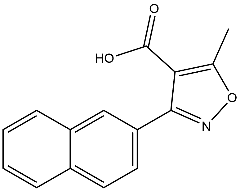 5-甲基-3-(2-萘基)异噁唑-4-甲酸, 1369138-93-1, 结构式