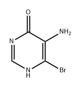 5-氨基-6-溴嘧啶-4(1H)-酮 结构式