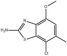 2-Benzothiazolamine, 7-chloro-4-methoxy-6-methyl- Structure