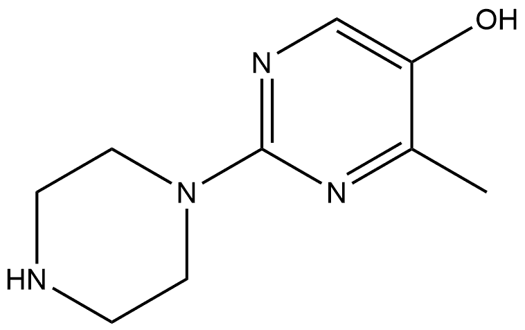 4-Methyl-2-(1-piperazinyl)-5-pyrimidinol Structure