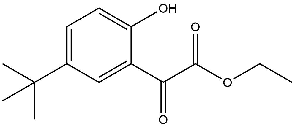 Benzeneacetic acid, 5-(1,1-dimethylethyl)-2-hydroxy-α-oxo-, ethyl ester Structure