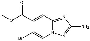 methyl 2-amino-6-bromo-[1,2,4]triazolo[1,5-a]pyridine-7-carboxylate Struktur