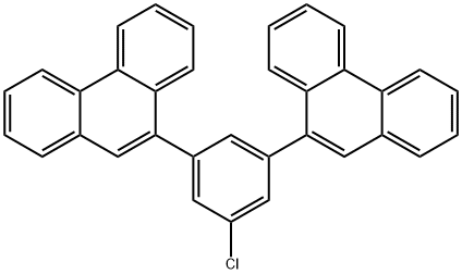9-[3-氯-5-(菲-9-基)苯基]菲, 1369431-34-4, 结构式