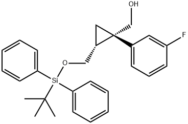 (1S,2R)-2-[[[(1,1-二甲基乙基)二苯基硅烷基]氧基]甲基]-1-(3-氟苯基)环丙烷甲醇, 1369767-21-4, 结构式