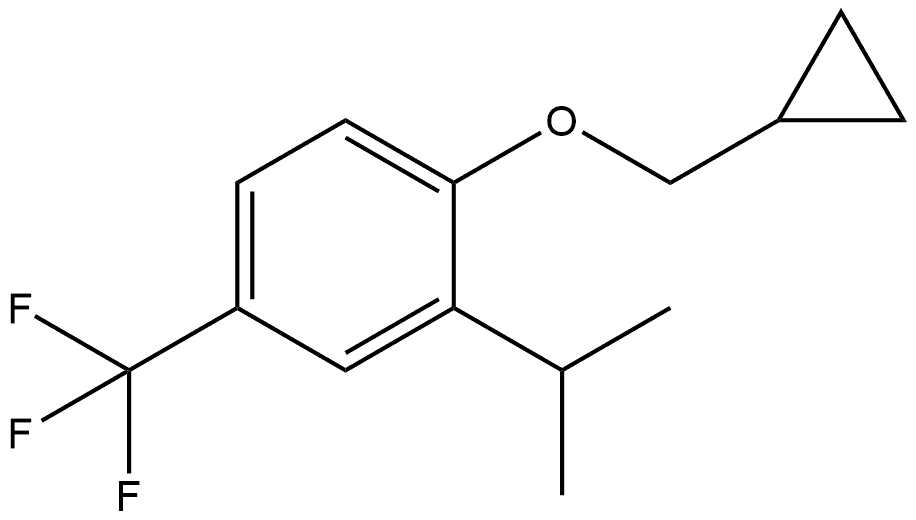 1-(Cyclopropylmethoxy)-2-(1-methylethyl)-4-(trifluoromethyl)benzene 结构式
