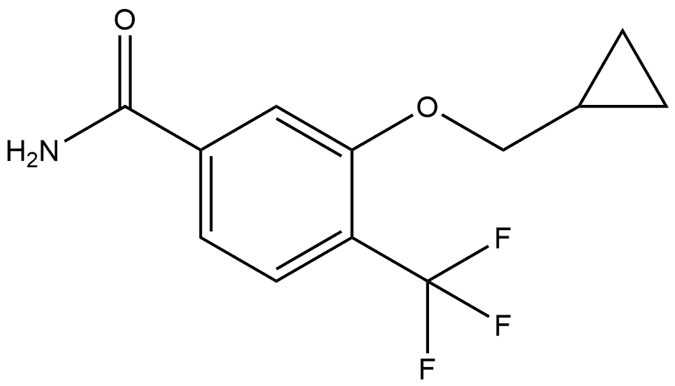 3-(Cyclopropylmethoxy)-4-(trifluoromethyl)benzamide 结构式