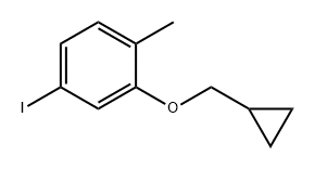 2-(Cyclopropylmethoxy)-4-iodo-1-methylbenzene 结构式