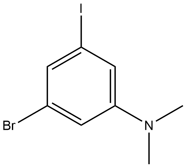 3-溴-5-碘-N,N-二甲基苯胺,1369855-75-3,结构式