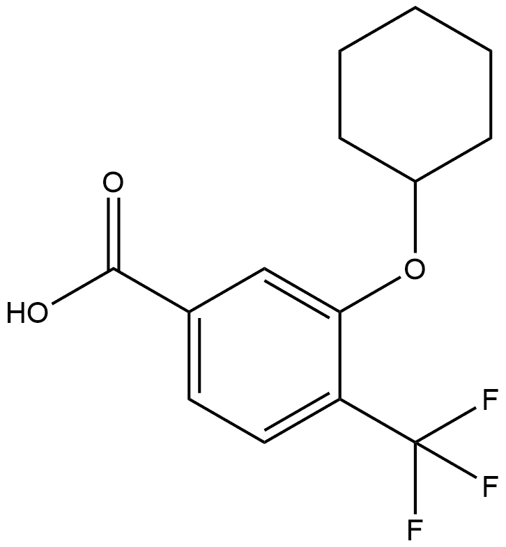 3-(Cyclohexyloxy)-4-(trifluoromethyl)benzoic acid Structure