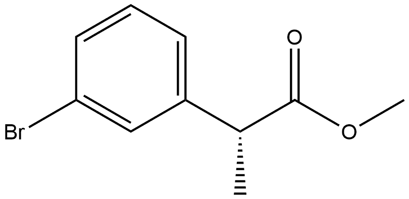 Methyl (αR)-3-bromo-α-methylbenzeneacetate 结构式