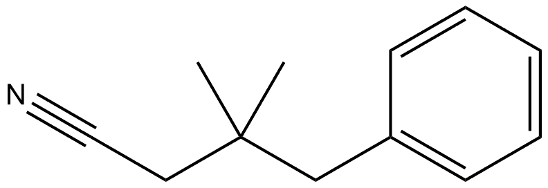 Benzenebutanenitrile, β,β-dimethyl- Struktur