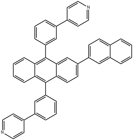 Pyridine, 4,4'-[[2-(2-naphthalenyl)-9,10-anthracenediyl]di-3,1-phenylene]bis- Structure