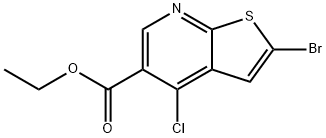 2-溴-4-氯噻吩乙酯[2,3-B]吡啶-5-羧酸酯 结构式