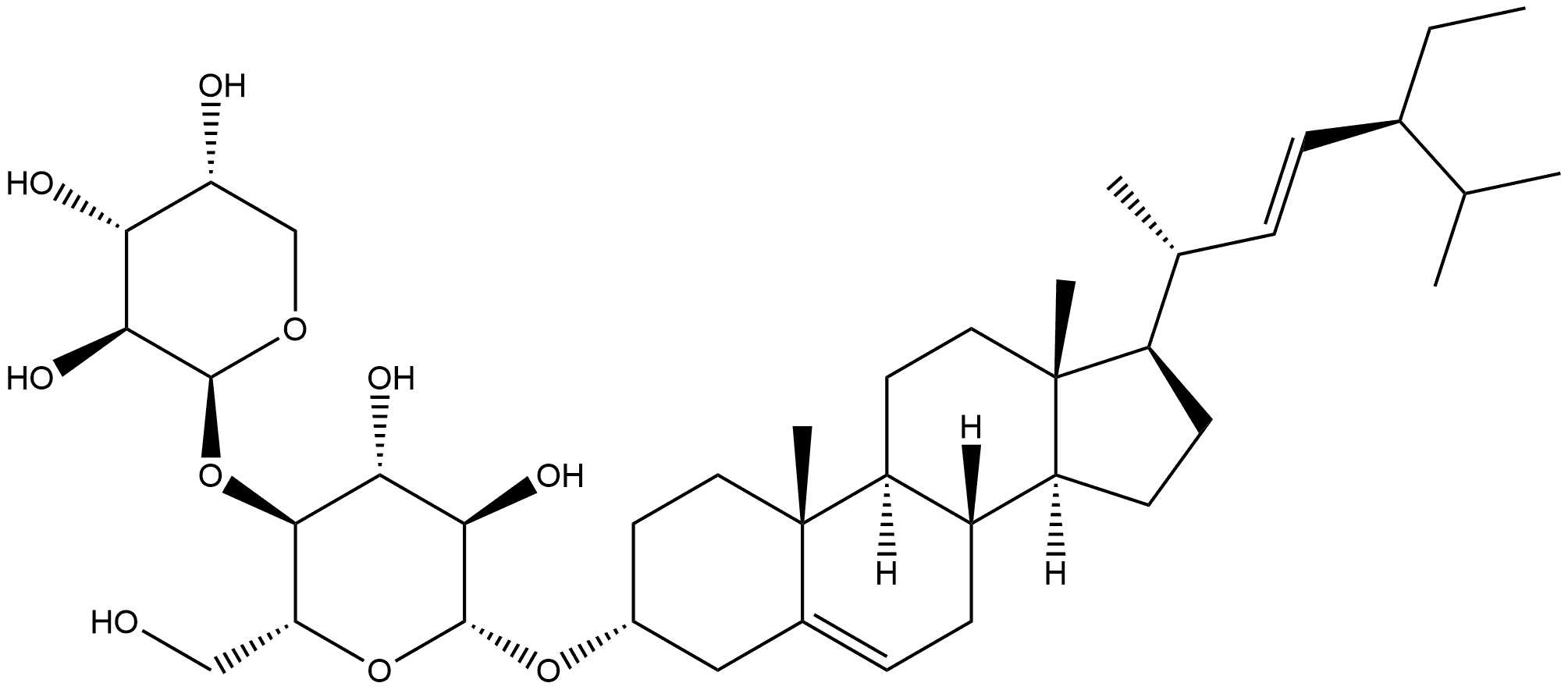 β-D-Glucopyranoside, (3β,22E)-stigmasta-5,22-dien-3-yl 4-O-β-D-arabinopyranosyl-