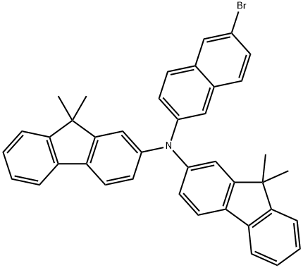 N-(6-溴萘-2-基)-N-(9,9-二甲基-9H-芴-2-基)-9,9-二甲基-9H-芴-2-胺, 1372116-21-6, 结构式