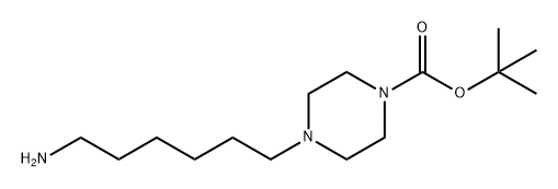 1-哌嗪羧酸,4-(6-氨基己基)-1,1-二甲基乙酯,1372196-61-6,结构式