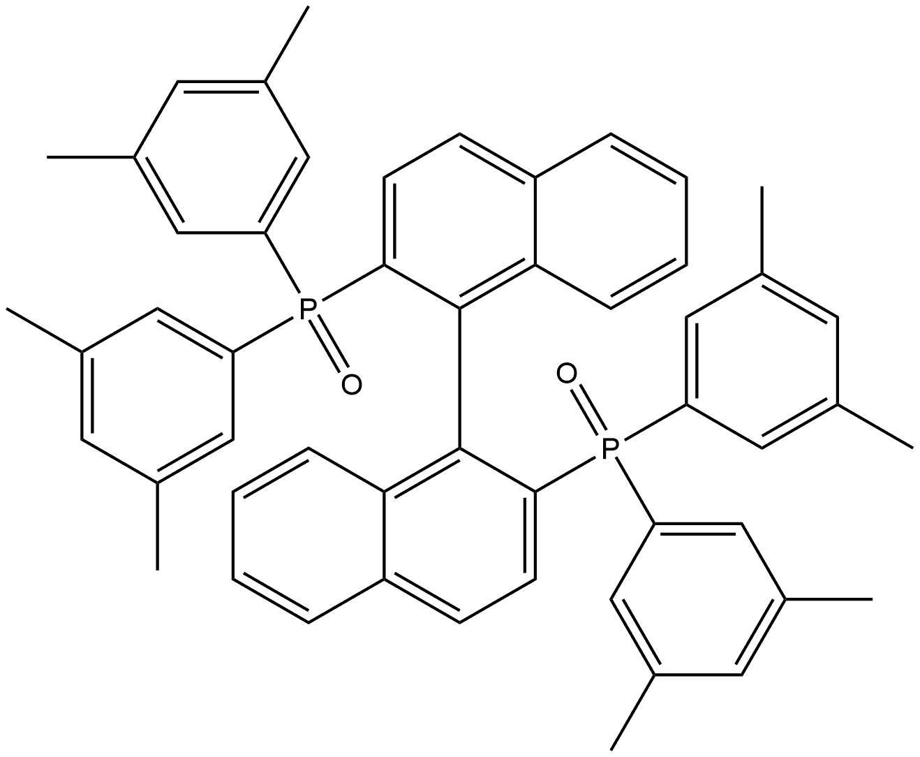 Phosphine oxide, [1,1'-binaphthalene]-2,2'-diylbis[bis(3,5-dimethylphenyl)-, (+)- (9CI) Structure