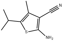 2-amino-4-methyl-5-(propan-2-yl)thiophene-3-carb
onitrile Struktur