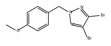 2H-1,2,3-Triazole, 4,5-dibromo-2-[(4-methoxyphenyl)methyl]-,1372711-54-0,结构式