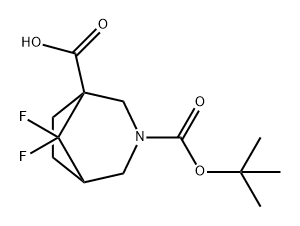 3-(1,1-二甲基乙基)8,8-二氟-3-氮杂双环[3.2.1]辛烷-1,3-二羧酸酯, 1373028-09-1, 结构式