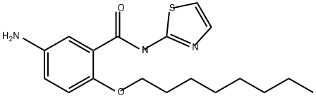 Benzamide, 5-amino-2-(octyloxy)-N-2-thiazolyl- Structure