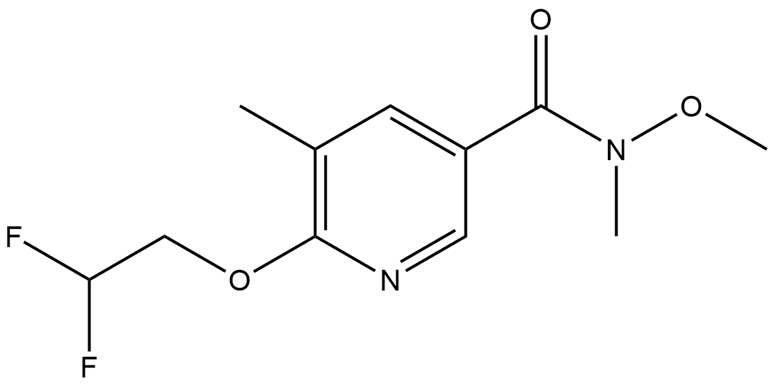 6-(2,2-Difluoroethoxy)-N-methoxy-N,5-dimethyl-3-pyridinecarboxamide Structure