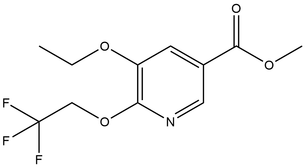 Methyl 5-ethoxy-6-(2,2,2-trifluoroethoxy)-3-pyridinecarboxylate Structure